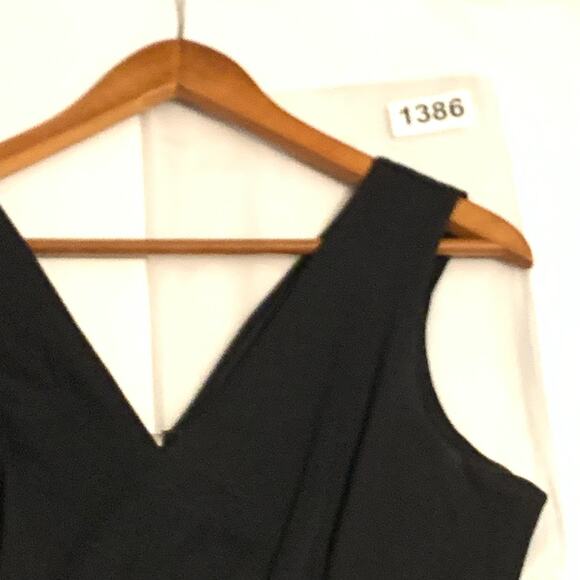 Haute Monde Womens Fit & Flare Party Dress Knee Length Black Maroon Velvet XL - Picture 10 of 10